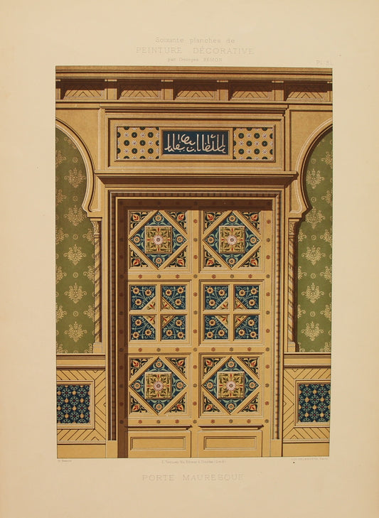 Decorator, Art Nouveau, Moorish Door, Plate 31, Georges Remon, c1890