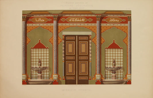 Decorator, Art Nouveau, Oriental Interior, Plate 34, Georges Remon, c1890