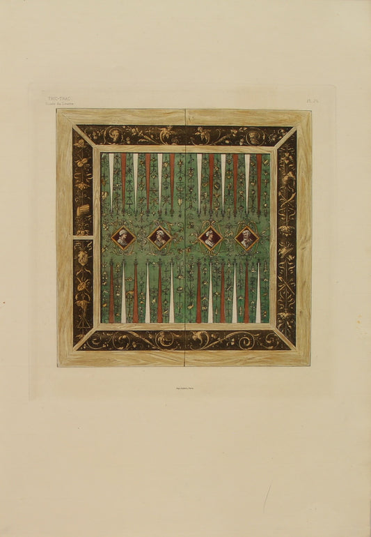 Decorator, Art Nouveau, Tric Trac, Musee du Louvre, Paris c1850 Plate 24