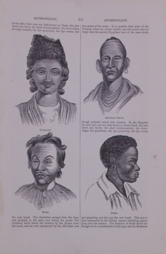 Ethnology, Anthropology & Ethnology, Blackie & Son, Anthropology, c1880