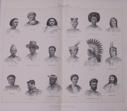 Ethnology, Anthropology & Ethnology, Blackie & Son, Ethnology, c1880, #1