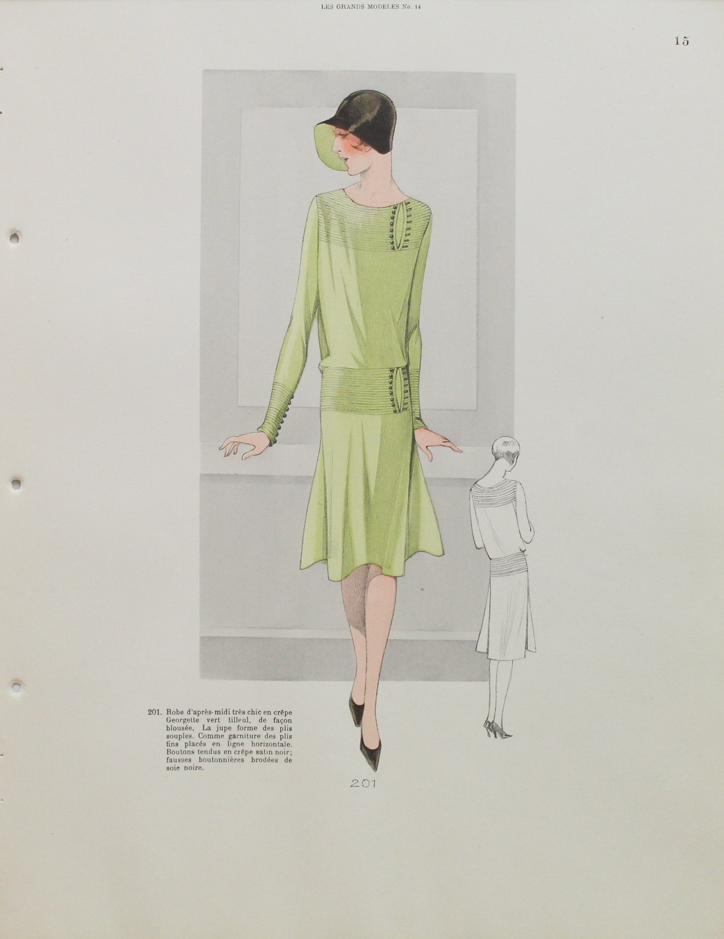 Fashion, Les Grands Models, #14, Page 15, Outfit 201, 1920 - 1929
