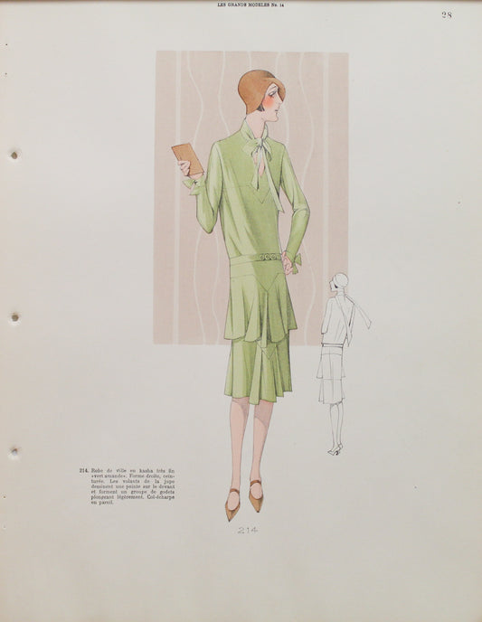 Fashion, Les Grands Models, #14, Page 28, Outfit 214, 1920 - 1929