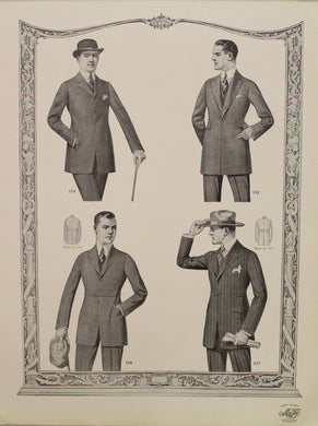 Fashion, Mens, Mason and Hanson, #114-117, Autumn Winter, 1920-1921