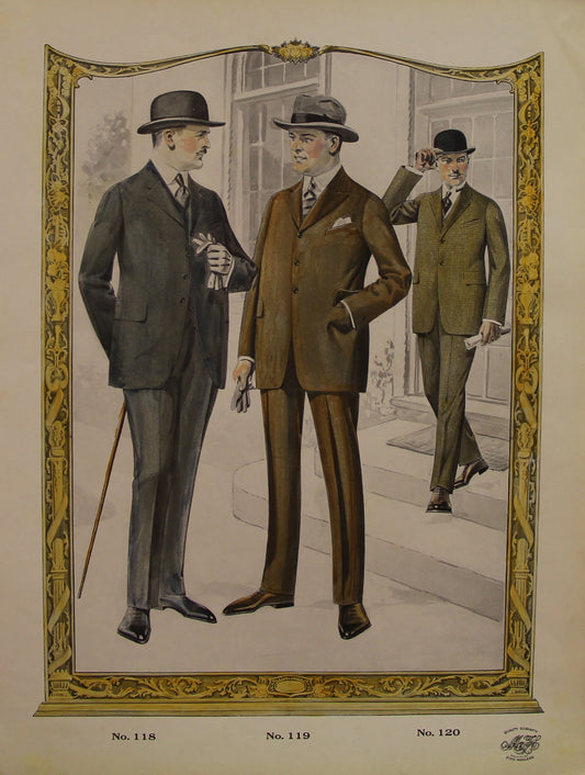 Fashion, Mens, Mason and Hanson, #118-120, Autumn Winter, 1920-1921