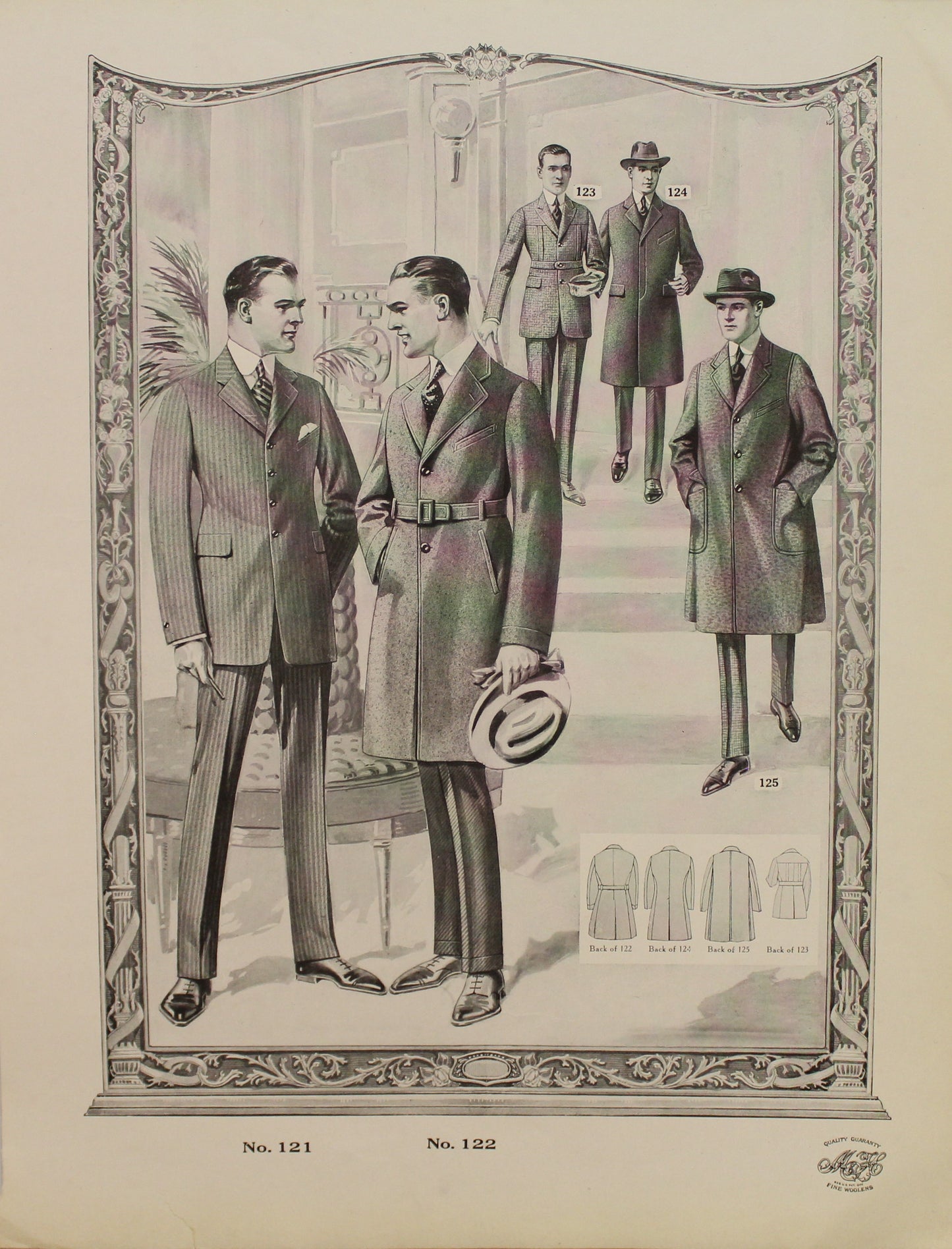 Fashion, Mens, Mason and Hanson, #121-125, Autumn Winter, 1920-1921