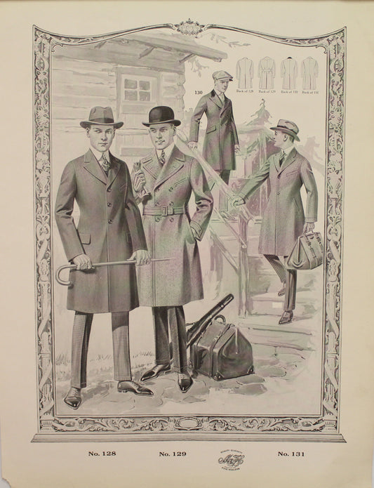 Fashion, Mens, Mason and Hanson, #128-131, Autumn Winter, 1920-1921