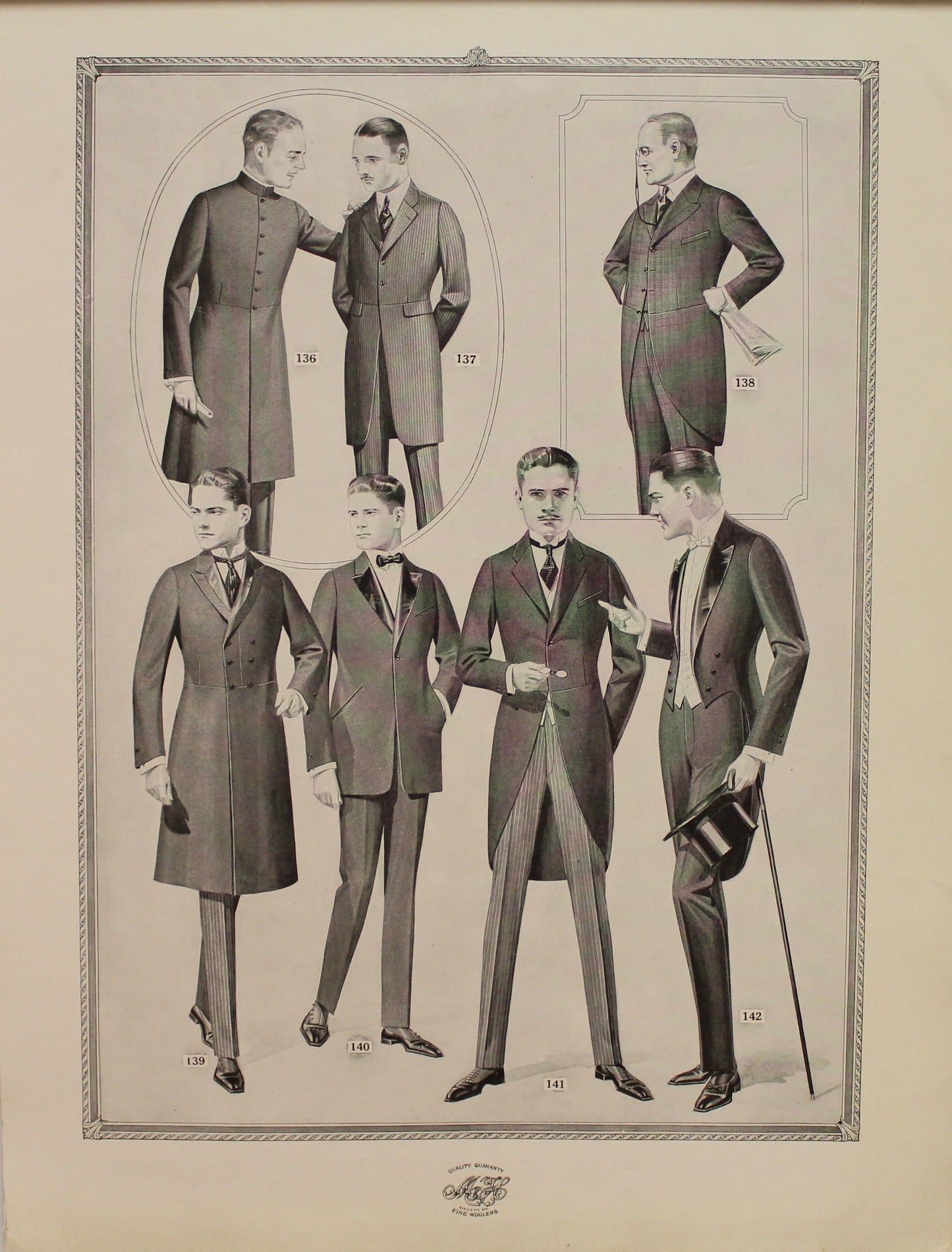 Fashion, Mens, Mason and Hanson, #136-142, Autumn Winter, 1920-1921