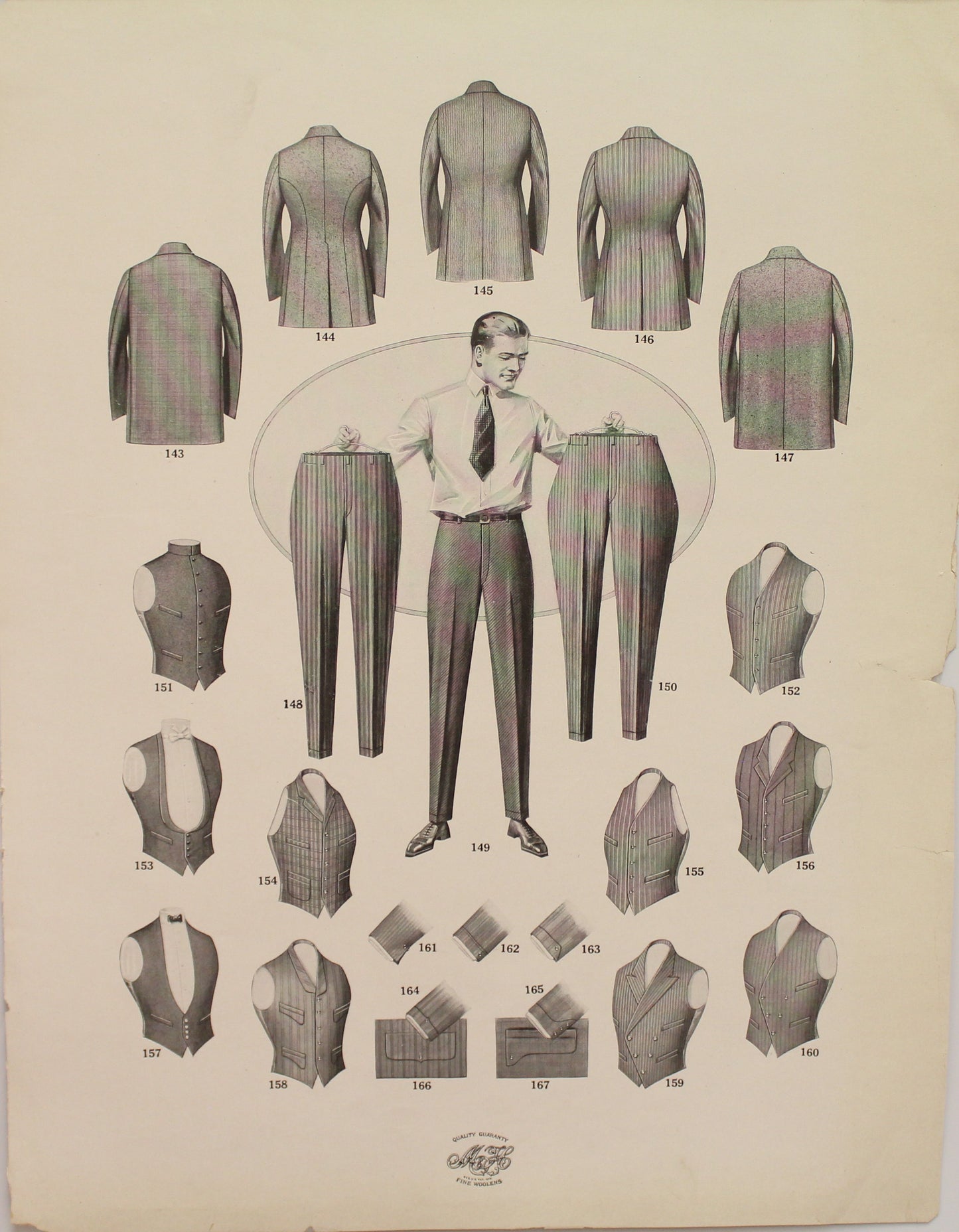 Fashion, Mens, Mason and Hanson, #143-167, Autumn Winter, 1920-1921