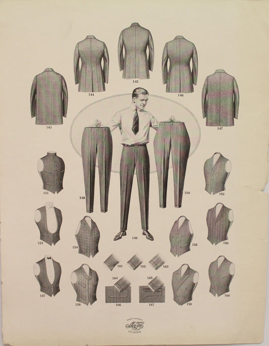 Fashion, Mens, Mason and Hanson, #143-167, Autumn Winter, 1920-1921