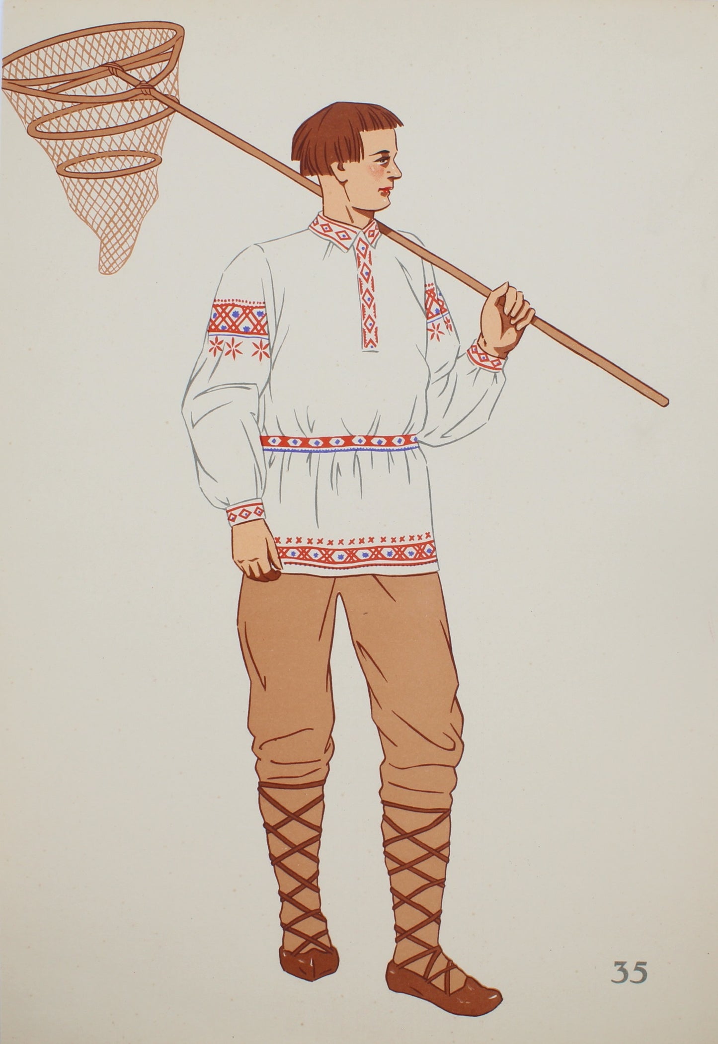 Costume, Polish National, Poland/Ukraine, Lepage-Medvey, Fisherman, #21, 1939