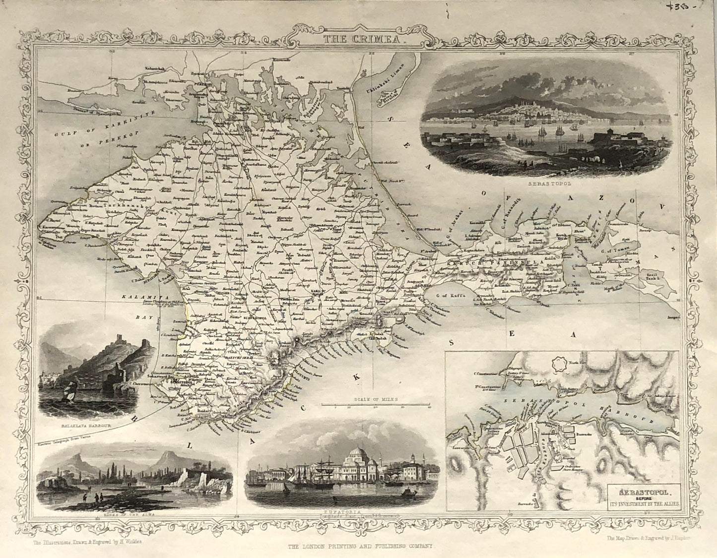 Map, Tallis John, The Crimea, c1851