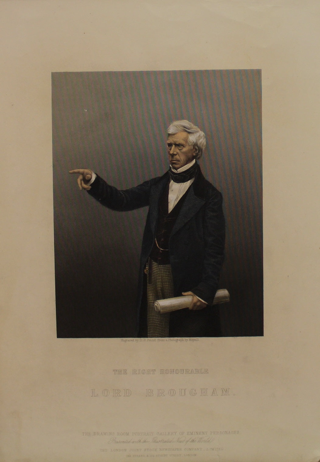 Portraits, The Right Honourable Lord Brougham, Mayall, D. J. Pound, c1842