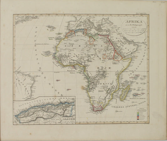 Map, Steiler Adolf, Afrika, Steilers Hand Atlas,1840