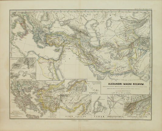 Map, Alexandri Magni Regnum, Spruner Carl von, Menke's Atlas Antiquus 1865