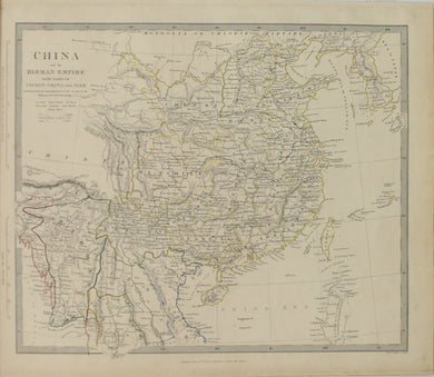 Map, China and the Birman Empire with parts of Cochin-China and Siam, Chapman and Hall c1834
