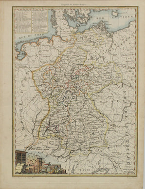 Map, Lapie, Pierre and Alexandre, Confederat Du Rhin, c1829
