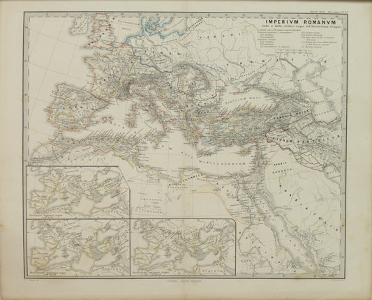 Map, Imperium Romanum, Spruner Carl von, Menke's Atlas Antiquus 1865