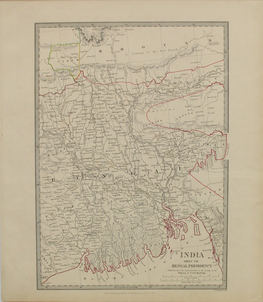 Map, Chapman and Hall, India, Sheet V111, Bengal Presidency, c1831