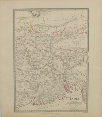 Map, India Bengal Presidency, Chapman & Hall, c1834