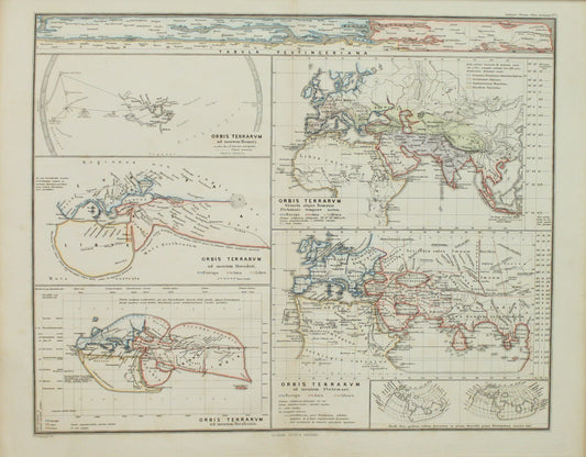 Map, Orbis Terrarum, Spruner Carl von, Menke's Atlas Antiquus 1865
