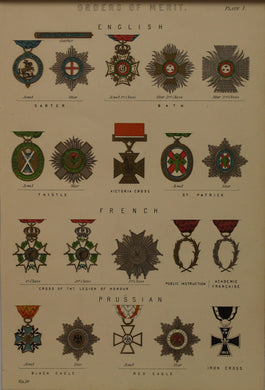 Military, Orders of Merit, English, French and Prussian, Plate 1, Vol 1, c 1870