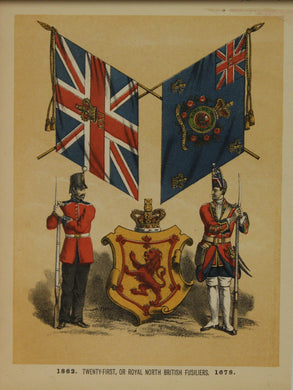 Military, British, Twenty-First or Royal North British Fusiliers, Uniforms 1862 and 1678 c1890,