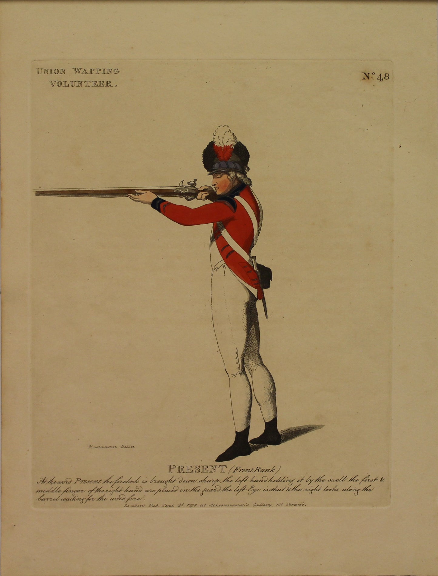 Military, Rowlandson Thomas, Union Wapping Volunteer, Present, #48, 1798
