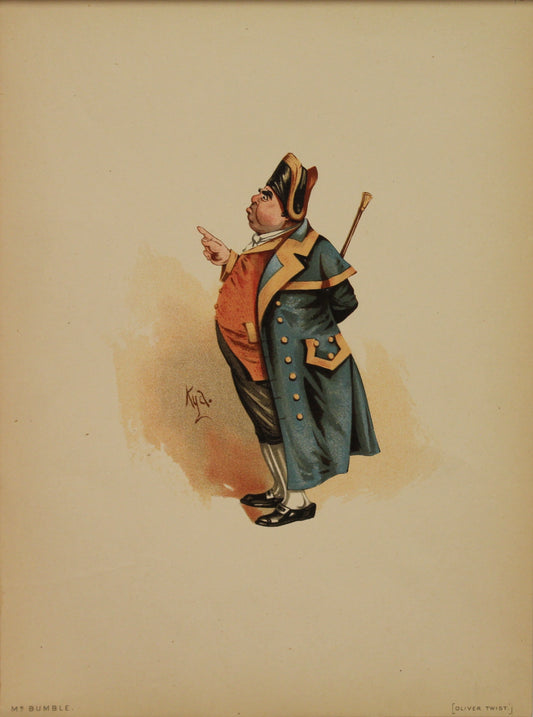 Storytime, Dickens Charles, Mr Bumble, Oliver Twist, Kyd, Clarke Joseph Clayton, 1837 -1839