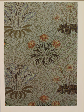Decorator, Morris William, Wallpaper Design, Lily, Plate 10, Art Nouveau, c1873