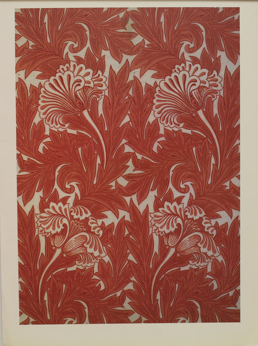 Decorator, Morris William, Fabric Design, Tulip Chintz, Plate 12, Art Nouveau, c1875