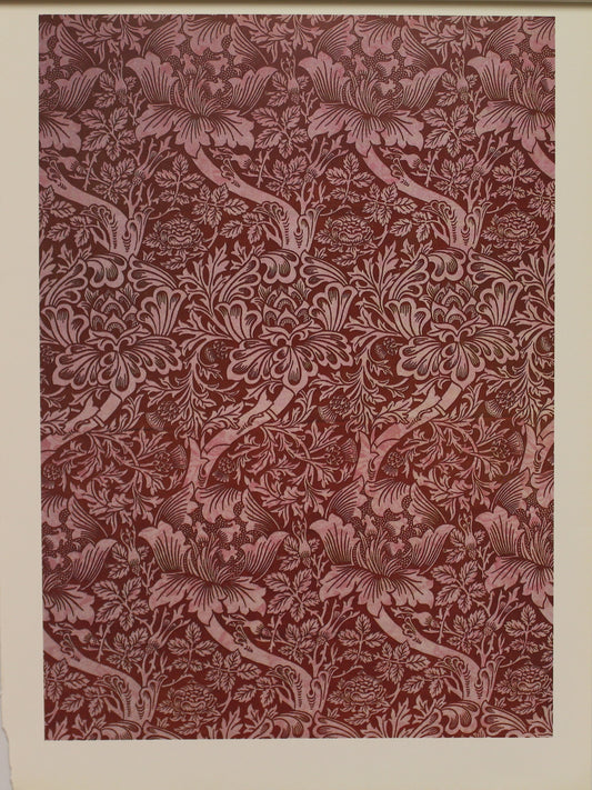 Decorator, Morris William, Fabric Design, Rose and Thistle Chintz, Plate 27, Art Nouveau, c1881