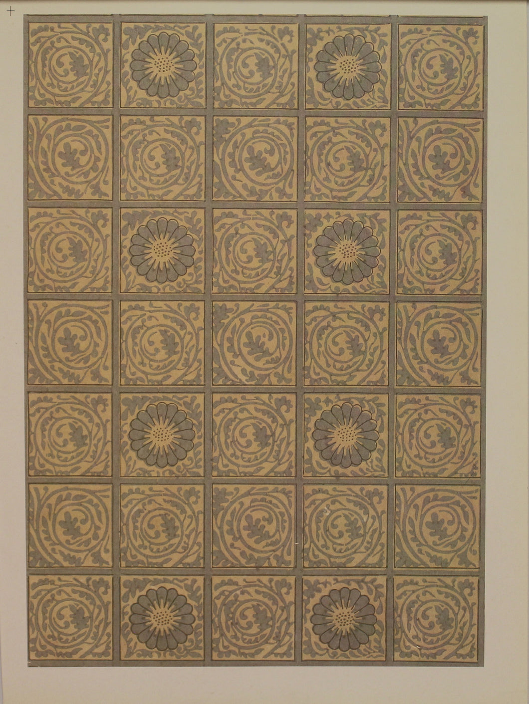 Decorator, Morris William, Wallpaper Design, Diaper, Plate 2, Art Nouveau, c1870