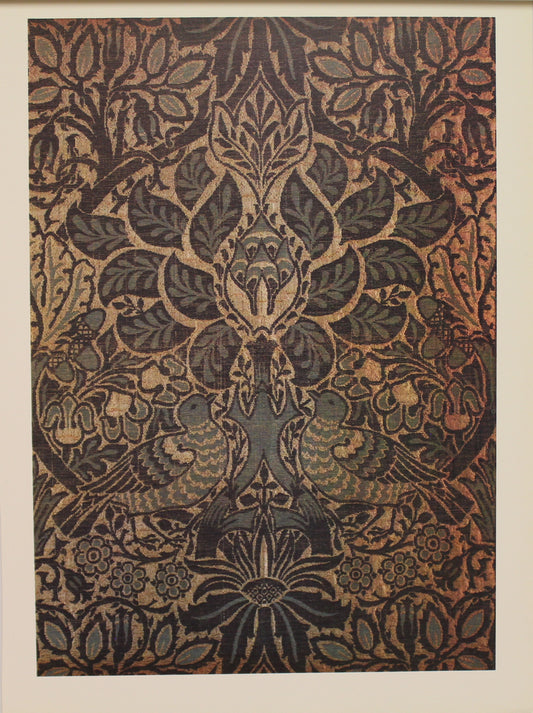 Decorator, Morris William, Fabric Design, Dove and Rose Woven Textile, Plate 32, Art Nouveau, c1879