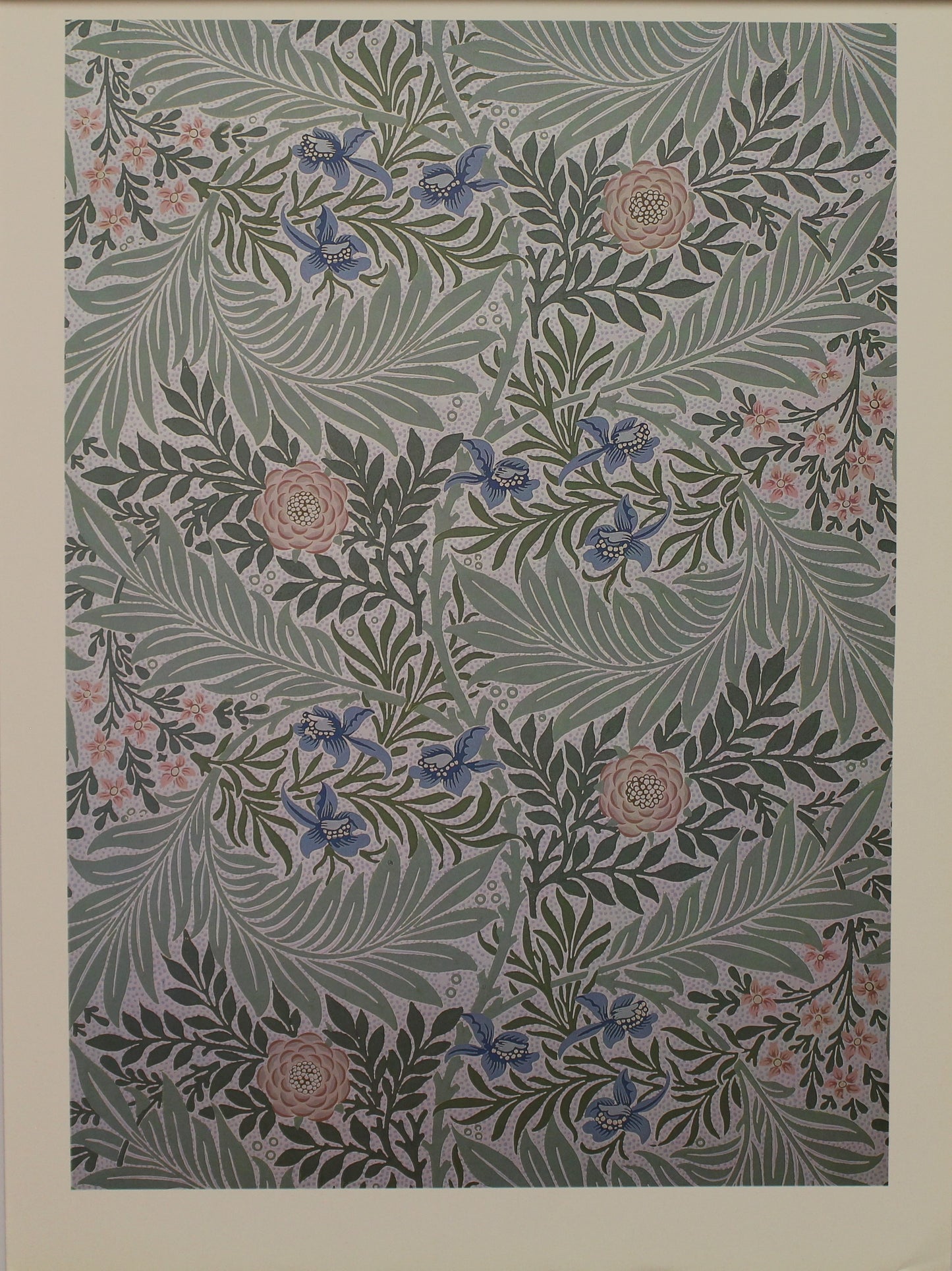 Decorator, Morris William, Wallpaper Design, Larkspur, Plate 3, Art Nouveau, c1872