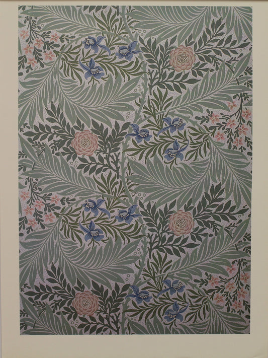 Decorator, Morris William, Wallpaper Design, Larkspur, Plate 3, Art Nouveau, c1872
