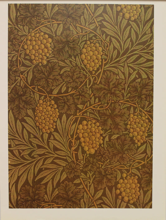 Decorator, Morris William, Wallpaper Design, Vine, Plate 6, Art Nouveau, c1873