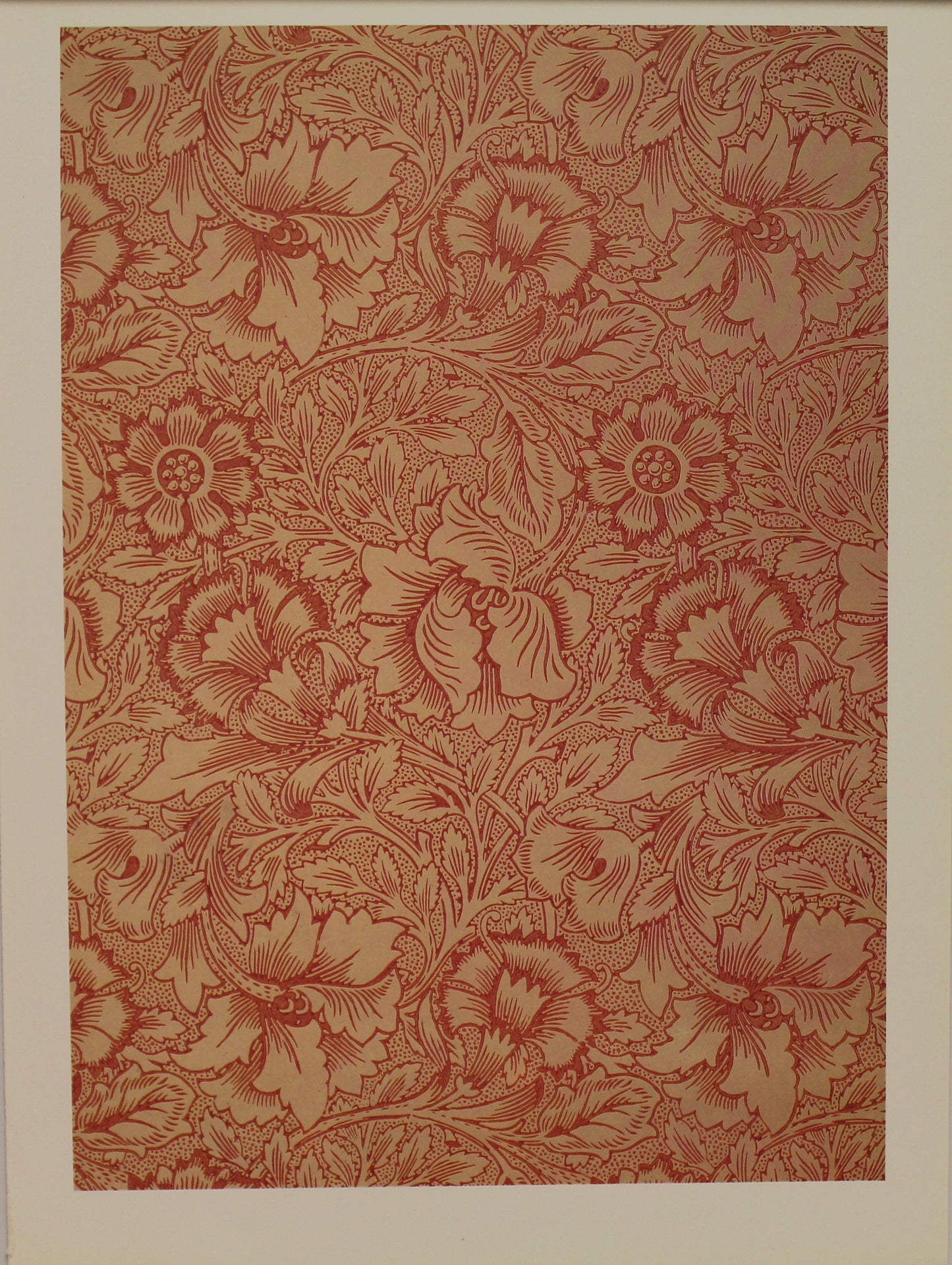 Decorator, Morris William, Wallpaper Design, Pink and Poppy, Art Nouveau, c1881