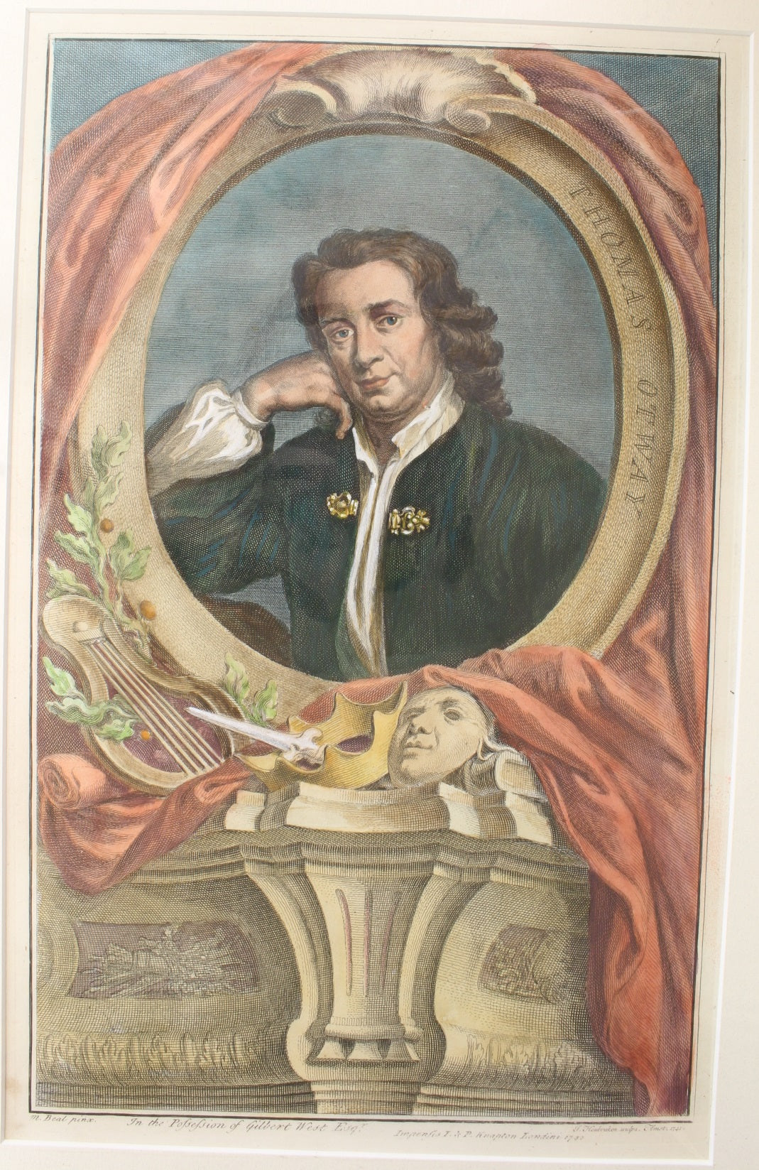 Portrait - Houbraken Jacobus- Thomas Otway -1747