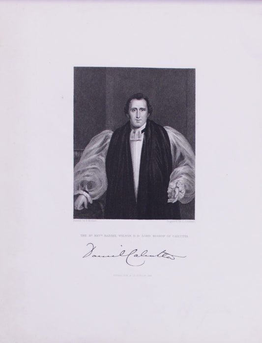 Portraits, Howard, F, The R Rev Daniel Wilson, D.D. Lord Bishop of Calcutta, c1845