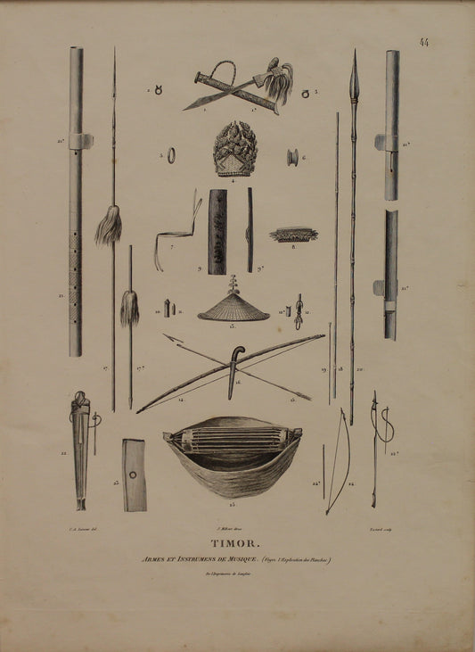 Professions, Timor, Weapons and Instruments of Music, Plate 44, 1807-1816