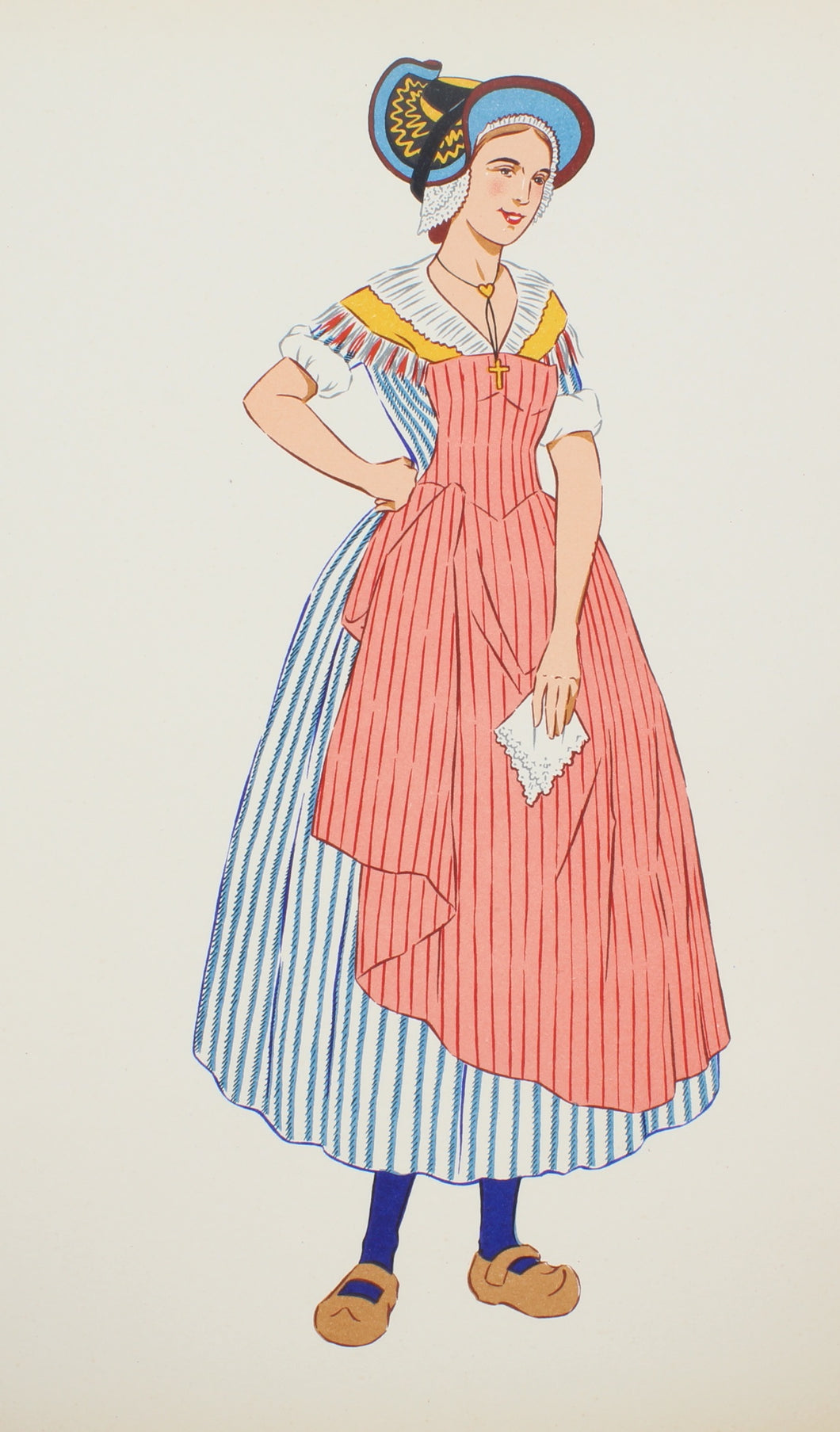 Costume, French Regional, Lepage-Medvey, Woman of Bourbonaise,1939