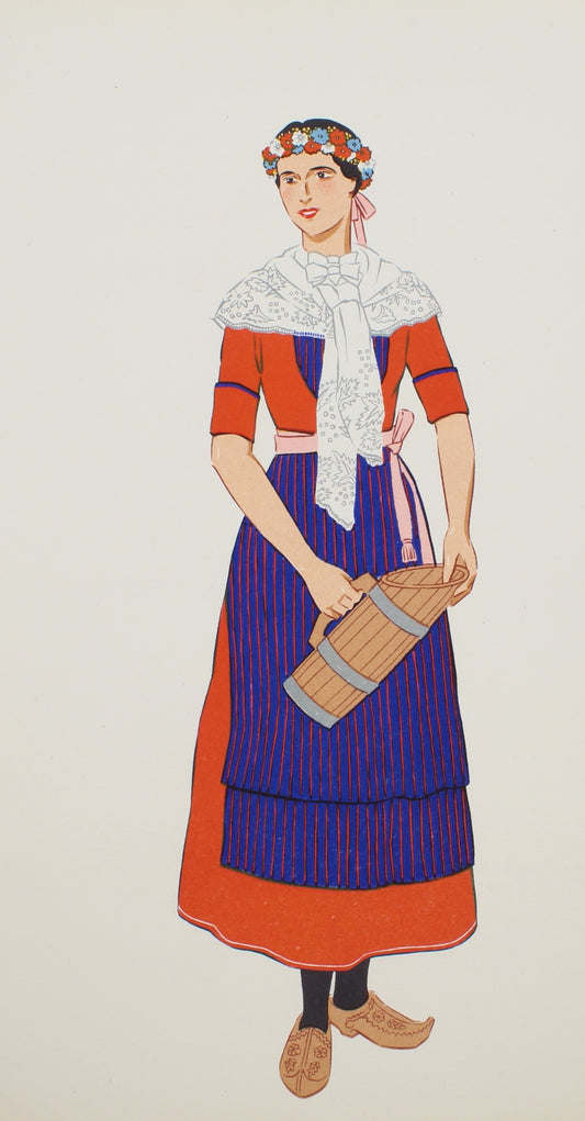 Costume, French Regional, Lepage-Medvey, Woman from Basque,1939