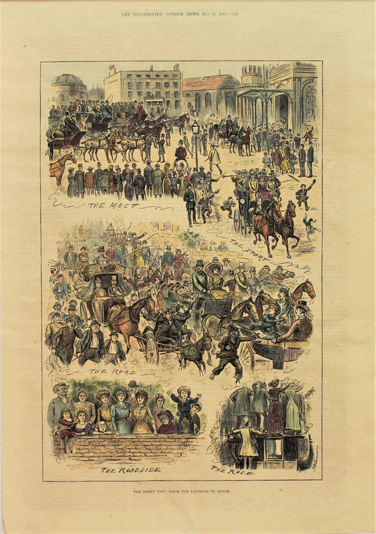 Sporting, The Derby Day, From the Langham to Epsom, Illustrated London News1883