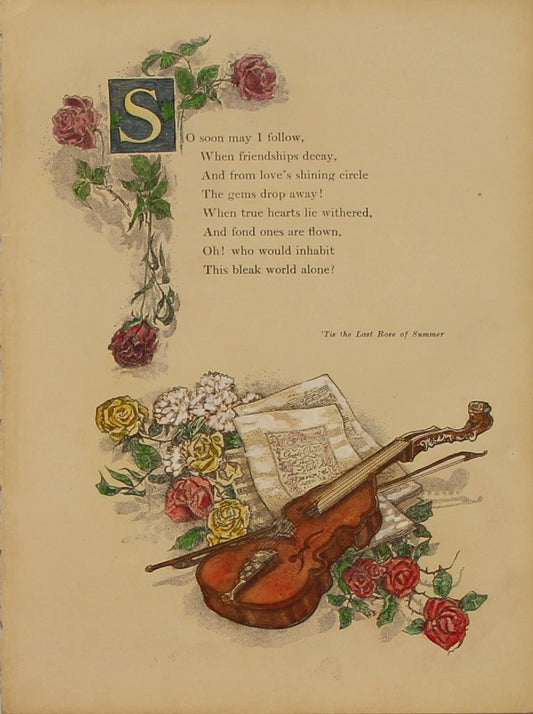 Music, T'is the Last Rose of Summer, Thomas Moore, 1805