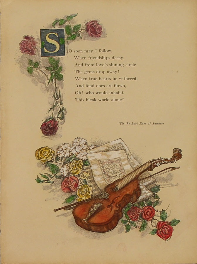 Music, T'is the Last Rose of Summer, Thomas Moore, 1805