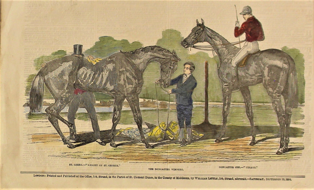 Sporting, Equestrian, The Doncaster Winners, Doncaster Cup, Virago, St Leger, Knight of St George, 1854