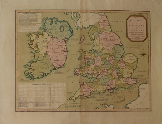Map, Enouy Joseph, Invasions of England and Ireland, 2nd Edition, Atlas Map c1801