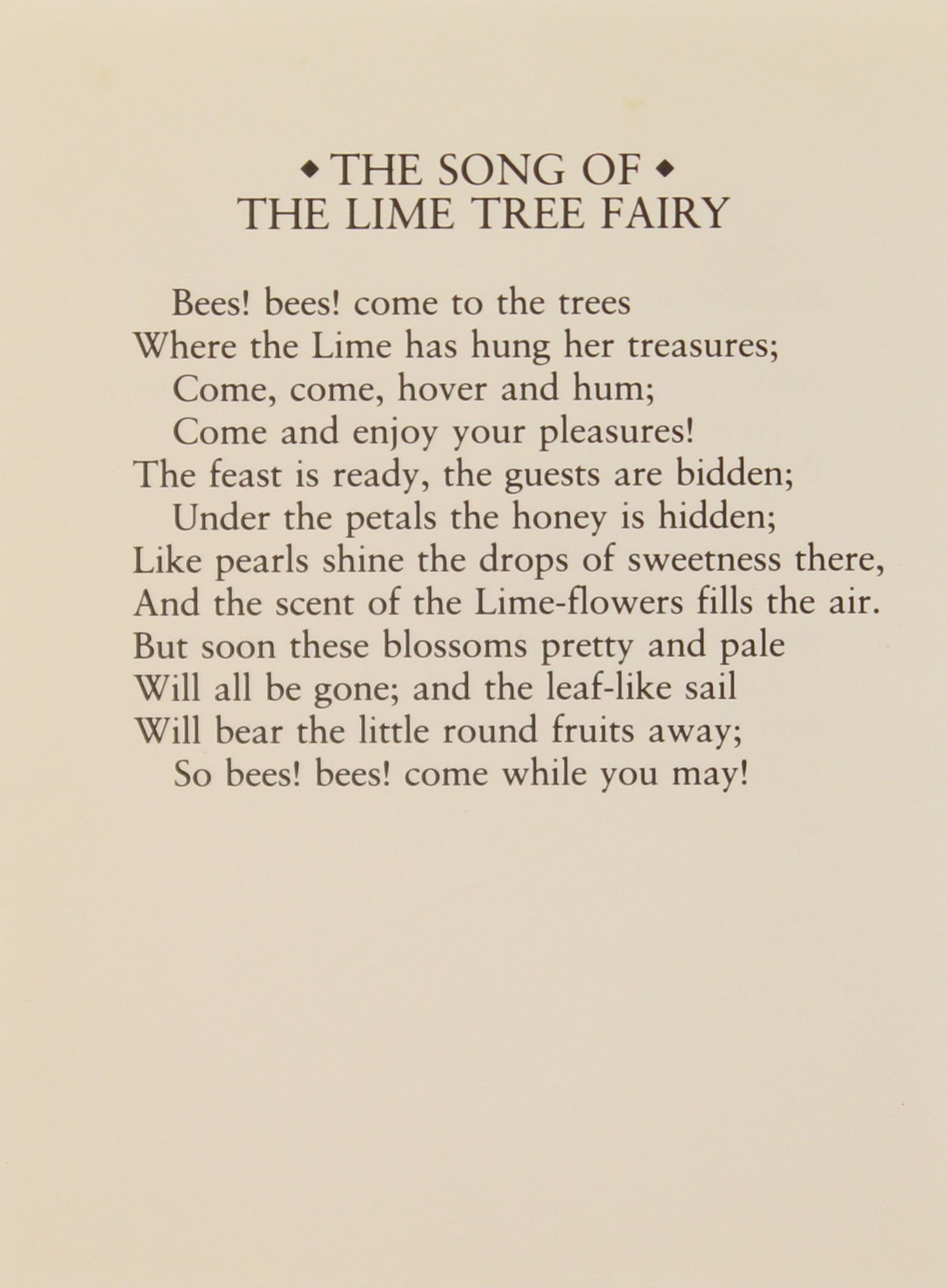 Storytime, Barker Cicely Mary, The Lime Tree Fairy, Flower Fairies of the Trees, c1940