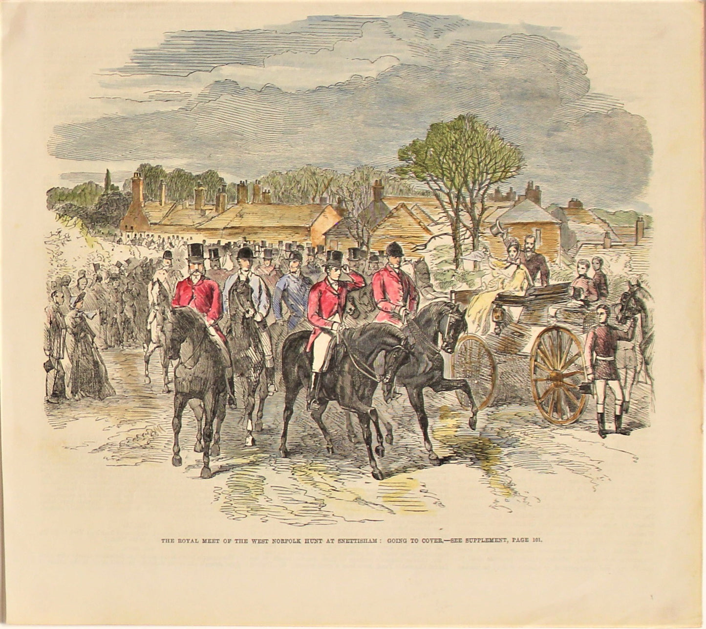 Sporting, Equestrian, The Royal Meet, The West Norfolk Hunt at Snettisham, 1863